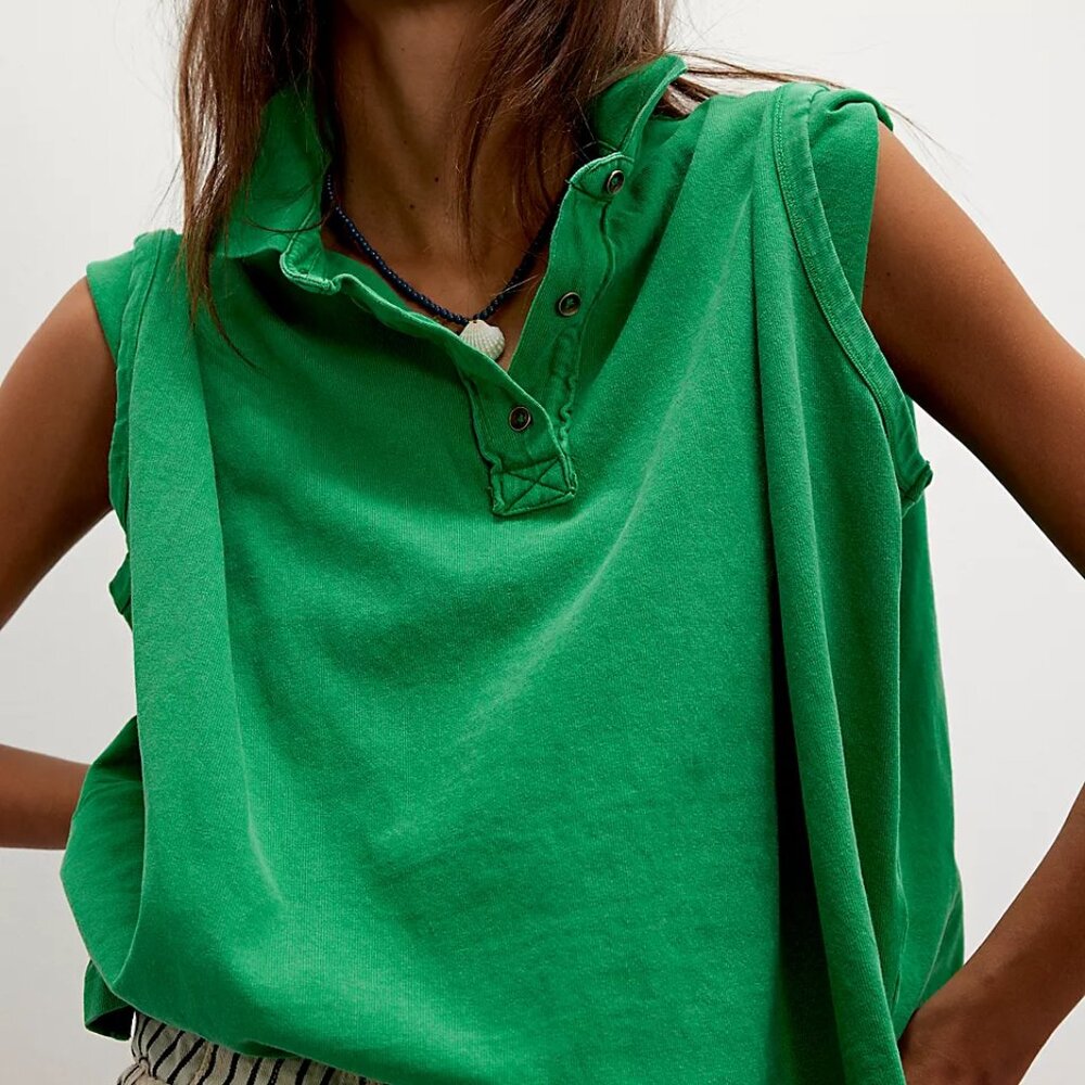 Free People We the Free Keep on Polo free green XS